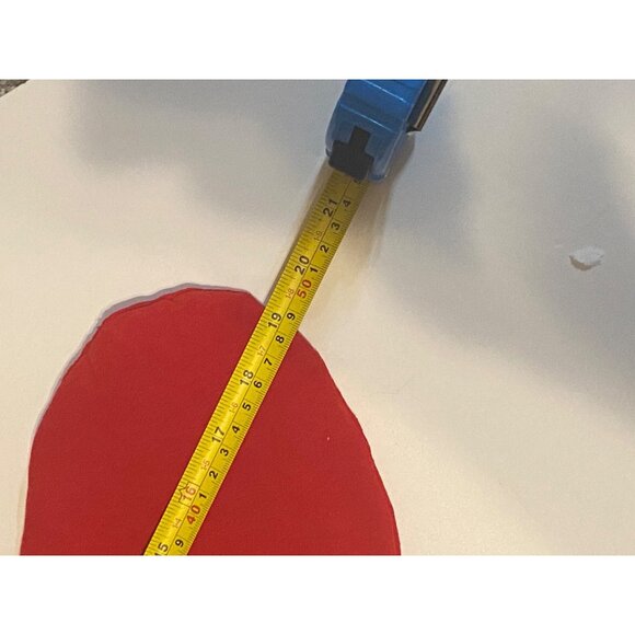 Christmas Stocking "Peace Love Joy" Embroidered 100% Cotton 19” Red Green Bells - Picture 5 of 5